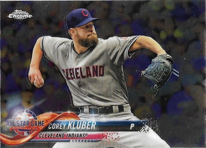 Corey Kluber 2018 Topps Chrome Update #HMT85 Cleveland Indians Baseball Card