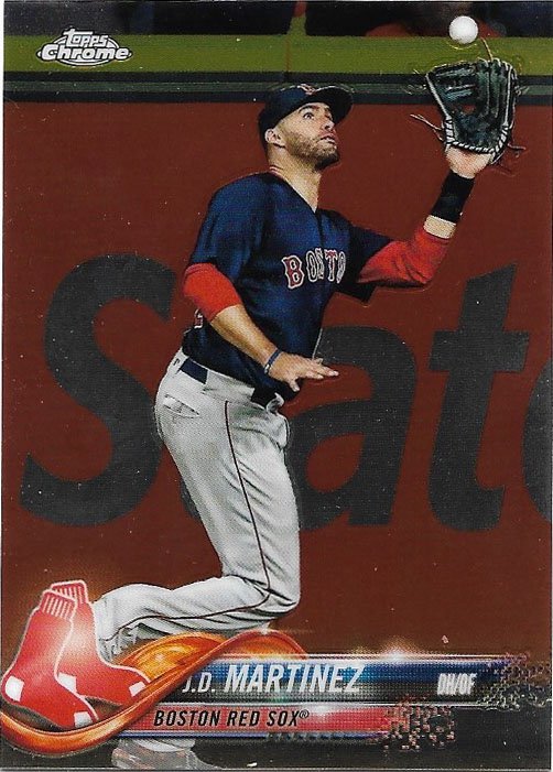 J.D. Martinez 2018 Topps Chrome Update #HMT40 Boston Red Sox Baseball Card