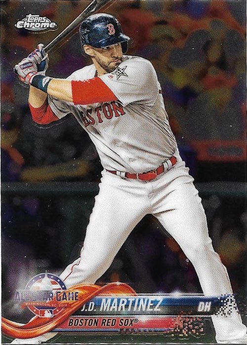 J.D. Martinez 2018 Topps Chrome Update #HMT75 Boston Red Sox Baseball Card