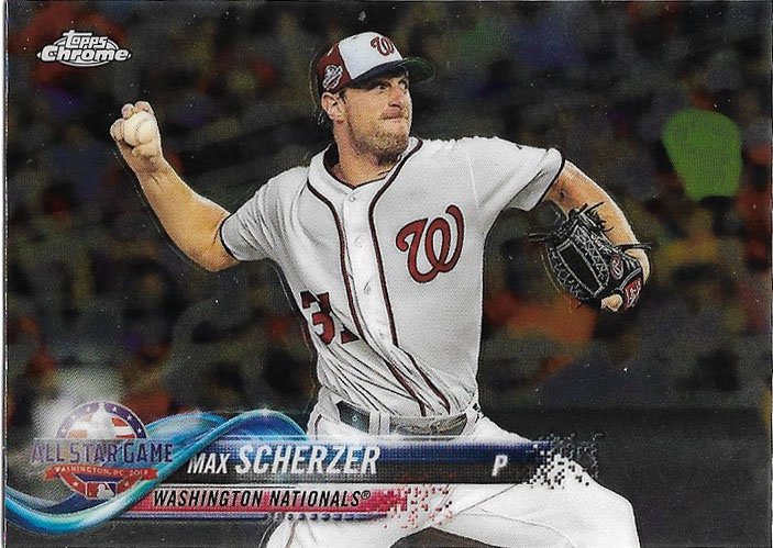 Max Scherzer 2018 Topps Chrome Update #HMT77 Washington Nationals Baseball Card