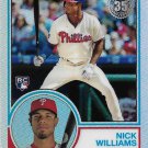 Nick Williams 2018 Topps Chrome 1983 Rookie Refractors #83T-20 Philadelphia Phillies Baseball Card