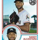 Sandy Alcantara 2018 Topps 1983 Design Rookie #83-7 Miami Marlins Baseball Card