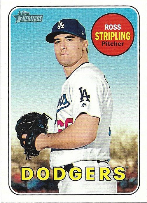 Ross Stripling 2018 Topps Heritage 621 Los Angeles Dodgers Baseball Card