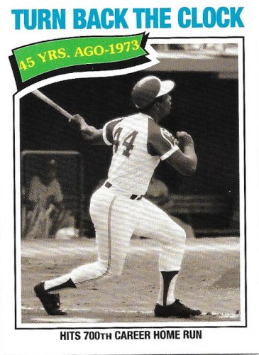 Hank Aaron 2018 Topps Archives Turn Back the Clock SP Short Print #319  Atlanta Braves Baseball Card