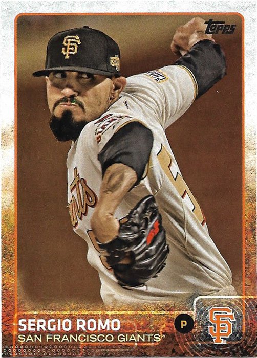 Sergio Romo 2015 Topps Update #US381 San Francisco Giants Baseball Card
