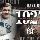 Babe Ruth 2015 Topps Highlight of the Year #H-61 New York Yankees Baseball Card Babe Ruth 2015 Topps Highlight of the Year #H-61 New York Yankees Baseball Card