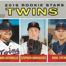 Willians Astudillo, Stephen Gonsalves, Kohl Stewart 2019 Topps Heritage Rookie #386 Baseball Card Willians Astudillo, Stephen Gonsalves, Kohl Stewart 2019 Topps Heritage Rookie #386 Baseball Card