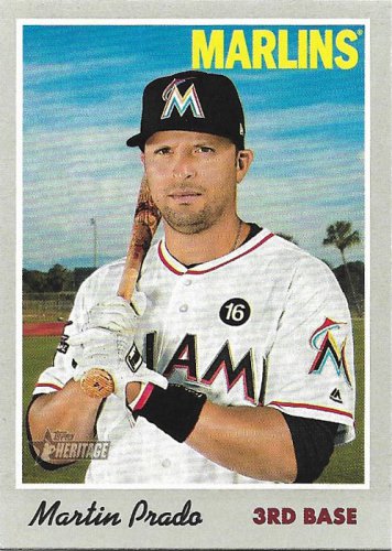 Martin Prado 2019 Topps Heritage #86 Miami Marlins Baseball Card