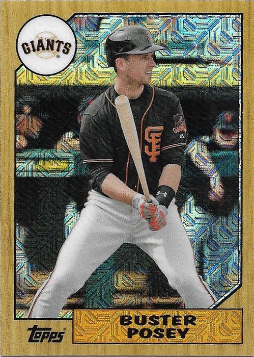 Buster Posey 2017 Topps Continuity Silver Pack 1987 Design #87-BP San Francisco Giants Baseball Card