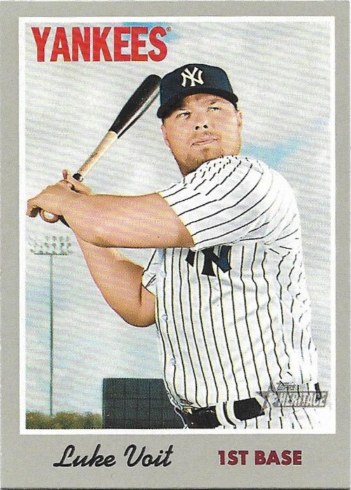 Luke Voit 2019 Topps Heritage 43 New York Yankees Baseball Card