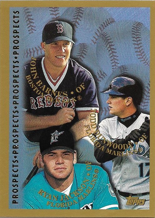 John Barnes, Ryan Jackson, Todd Dunwoody 1998 Topps Prospects #263 Baseball Card