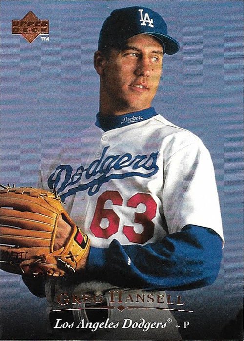 Greg Hansell 1995 Upper Deck #317 Los Angeles Dodgers Baseball Card