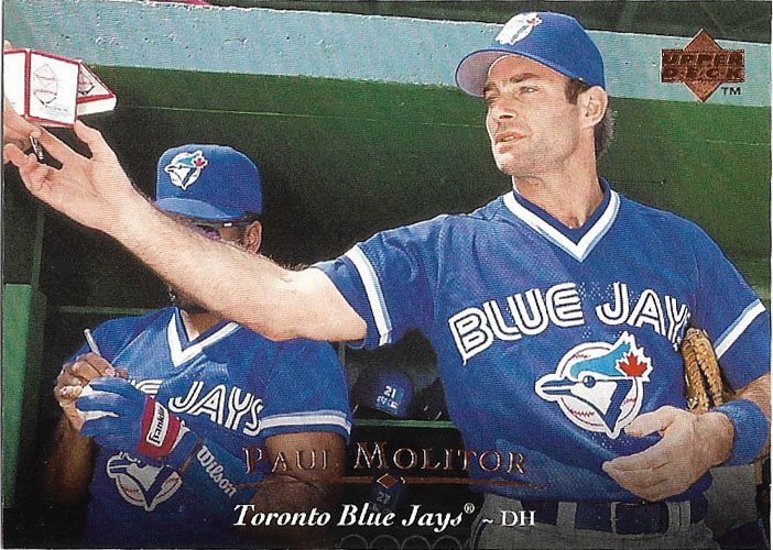 Paul Molitor 1995 Upper Deck #285 Toronto Blue Jays Baseball Card