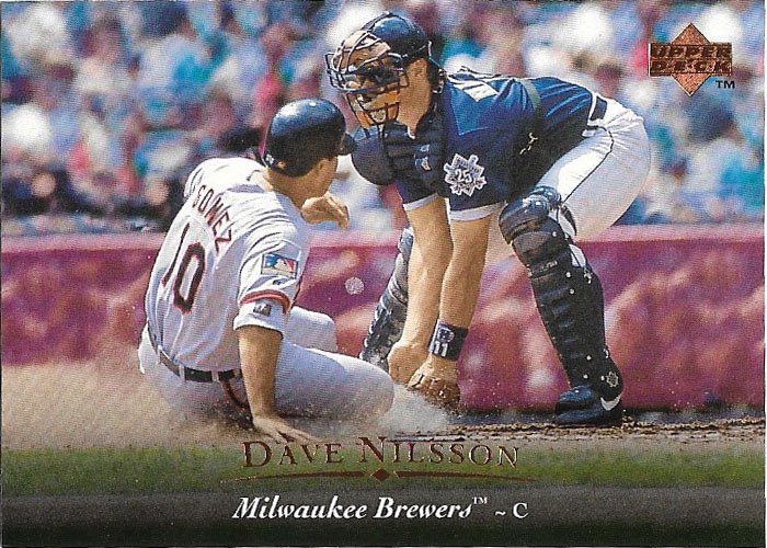 Dave Nilsson 1995 Upper Deck #301 Milwaukee Brewers Baseball Card