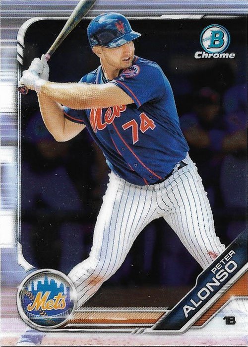 Peter Alonso 2019 Bowman Chrome Prospects #BCP-127 New York Mets Baseball Card