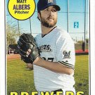Matt Albers 2018 Topps Heritage #601 Milwaukee Brewers Baseball Card Matt Albers 2018 Topps Heritage #601 Milwaukee Brewers Baseball Card