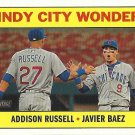 Addison Russell, Javier Baez 2018 Topps Heritage Combo Cards #CC-7 Chicago Cubs Baseball Card