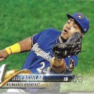 Jesus Aguilar 2018 Topps #442 Milwaukee Brewers Baseball Card