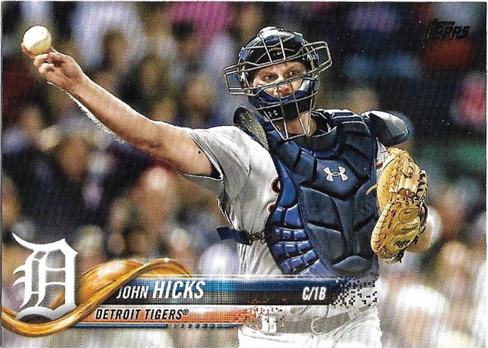 John Hicks 2018 Topps Update #US139 Detroit Tigers Baseball Card