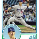 Alex Wood 2018 Topps 1983 Design #83-20 Los Angeles Dodgers Baseball Card