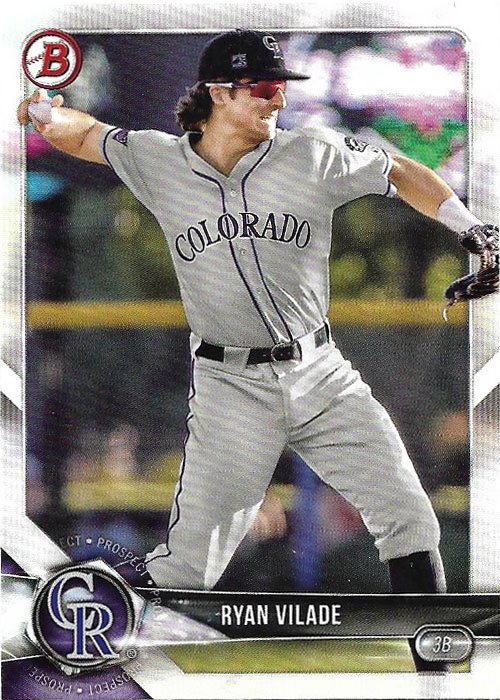 Ryan Vilade 2018 Bowman Prospects #BP92 Colorado Rockies Baseball Card