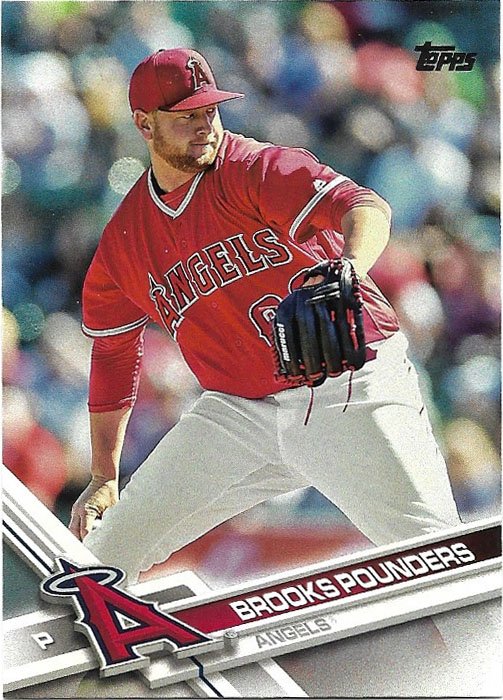Brooks Pounders 2017 Topps Update #US129 Los Angeles Angels Baseball Card