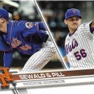 Paul Sewald, Tyler Pill 2017 Topps Update Rookie #US3 New York Mets Baseball Card