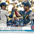 Javier Baez, Willson Contreras 2019 Topps #698 Chicago Cubs Baseball Card Javier Baez, Willson Contreras 2019 Topps #698 Chicago Cubs Baseball Card