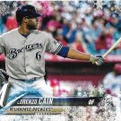 Lorenzo Cain 2018 Topps Holiday #HMW161 Milwaukee Brewers Baseball Card