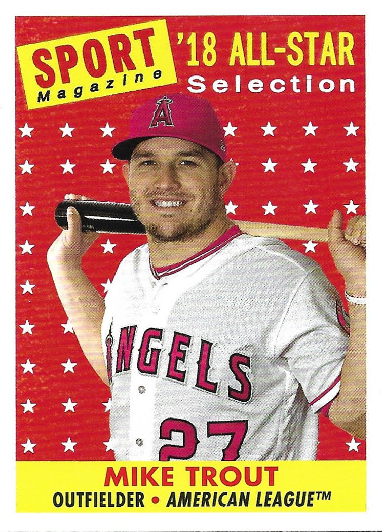 Mike Trout 2019 Topps Archives #310 Los Angeles Angels Baseball Cards