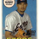 Javier Vazquez 2019 Topps Archives 50th Anniversary #MTL-JV Montreal Expos Baseball Card