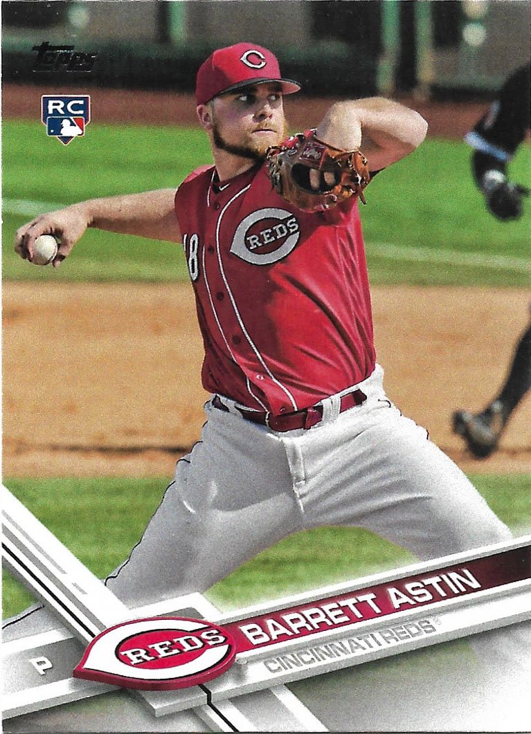 Barrett Astin 2017 Topps Update Rookie US53 Cincinnati Reds Baseball Card