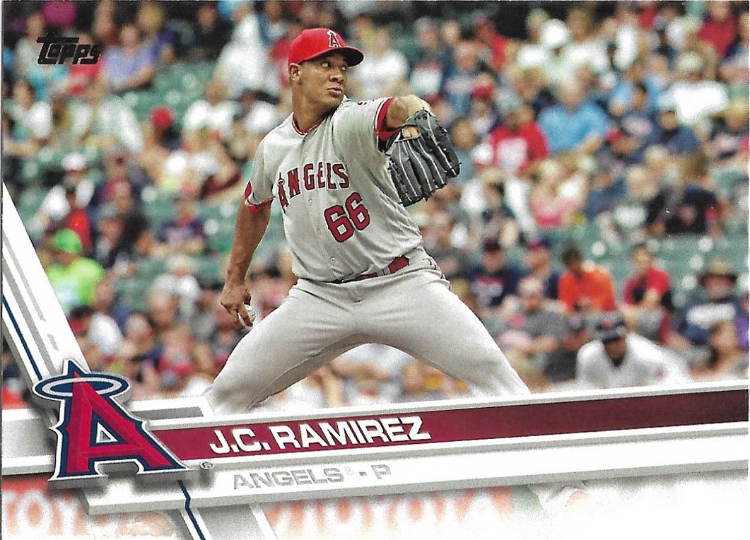 J.C. Ramirez 2017 Topps 571 Los Angeles Angels Baseball Card