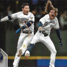 Keston Hiura, Ben Gamel 2020 Topps #72 Milwaukee Brewers Baseball Card