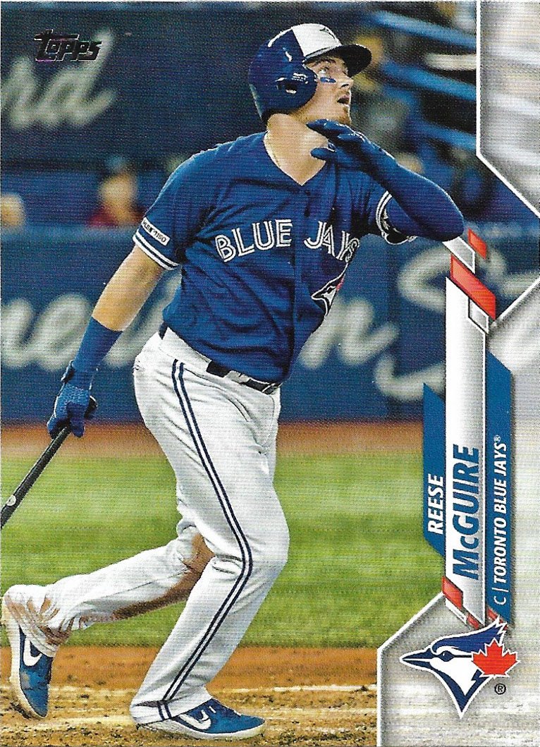 Reese McGuire 2020 Topps #109 Toronto Blue Jays Baseball Card