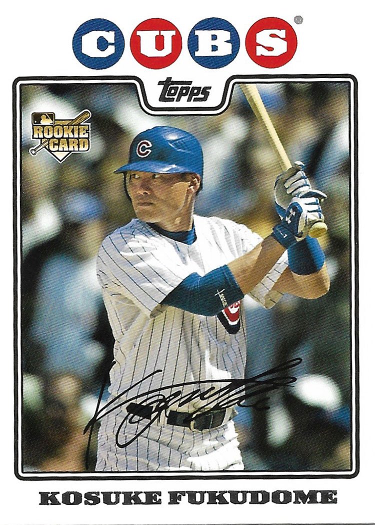 Kosuke Fukudome 2008 Topps Updates & Highlights Rookie #UH1 Chicago ...