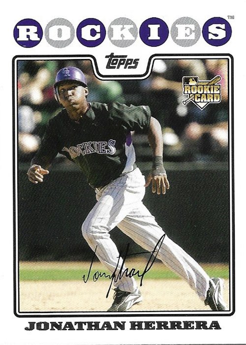 Jonathan Herrera 2008 Topps Updates & Highlights Rookie #UH291 Colorado Rockies Baseball Card