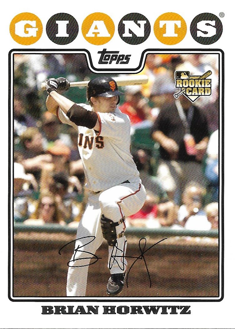 Brian Horwitz 2008 Topps Updates & Highlights Rookie #UH255 San Francisco Giants Baseball Card