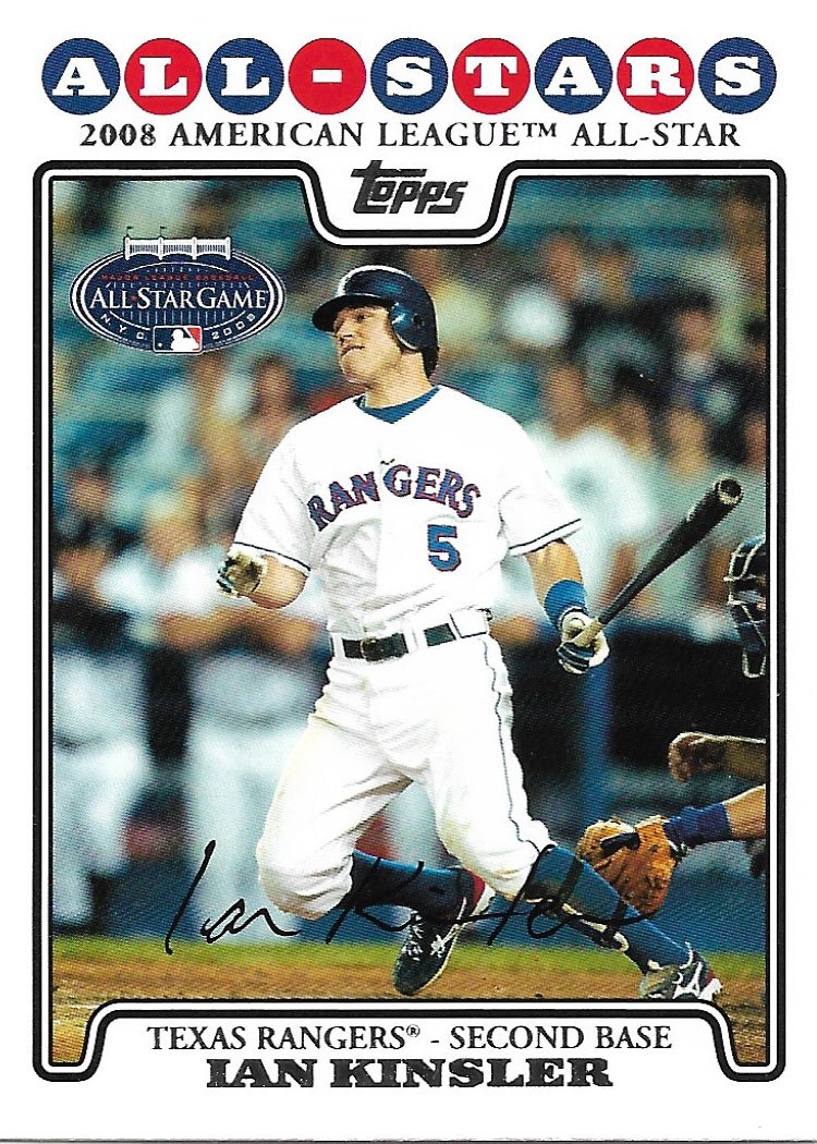 Ian Kinsler 2008 Topps Updates & Highlights #UH191 Texas Rangers Baseball  Card