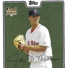 Justin Masterson 2008 Topps Updates & Highlights Rookie #UH20 Boston Red Sox Baseball Card