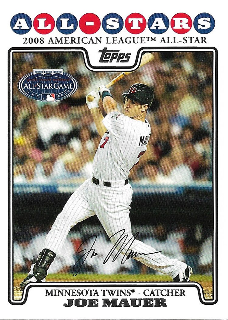 Joe Mauer 2008 Topps Updates & Highlights #UH41 Minnesota Twins Baseball Card