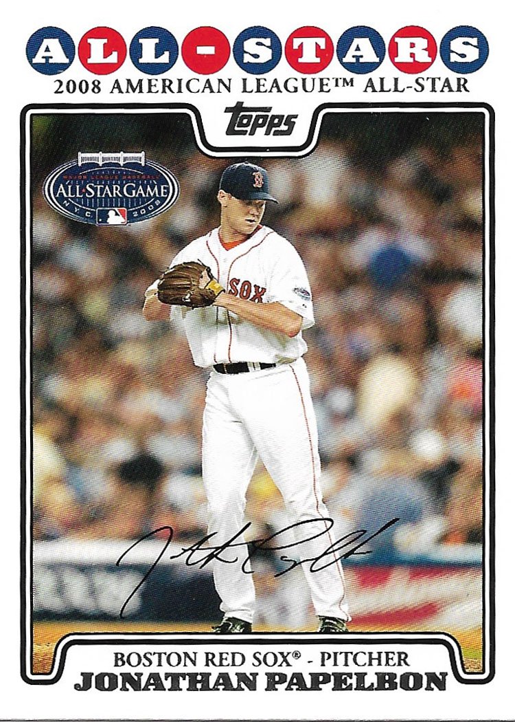 Jonathan Papelbon player worn jersey patch baseball card (Boston Red Sox)  2006 Topps All Star Stitches #ASJP