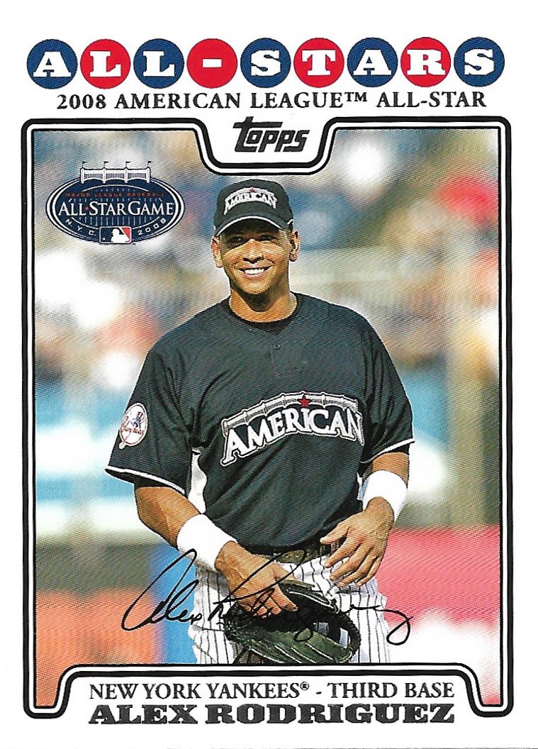 Alex Rodriguez 2008 Topps Updates & Highlights #UH65 New York Yankees Baseball Card
