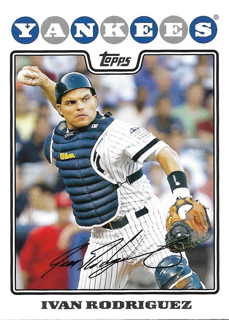 Ivan Rodriguez 2008 Topps Updates & Highlights #UH312 New York Yankees Baseball Card