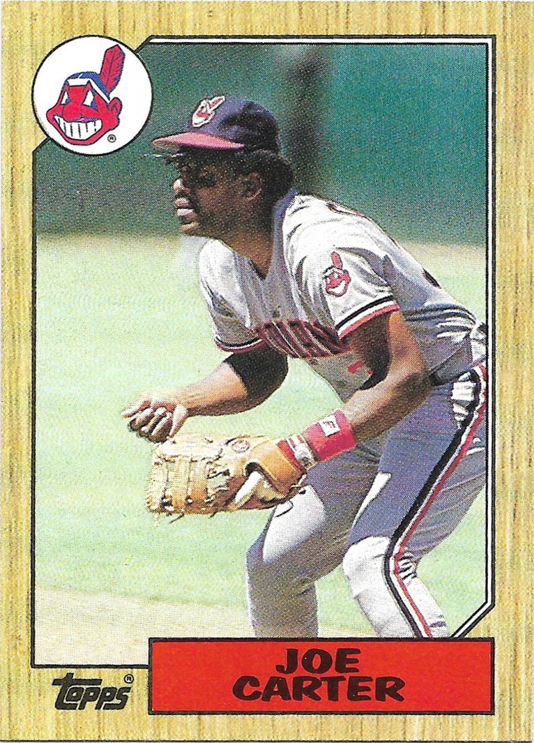 Joe Carter 1987 Topps 220 Cleveland Indians Baseball Card