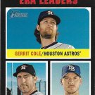 Gerrit  Cole, Justin Verlander, Charlie Morton 2020 Topps Heritage #67 Astros, Rays Baseball Card