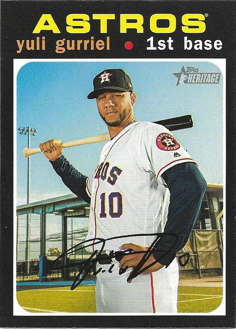 Yuli Gurriel 2020 Topps Heritage 17 Houston Astros Baseball Card