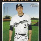 Christian Yelich 2020 Topps Heritage #174 Milwaukee Brewers Baseball Card