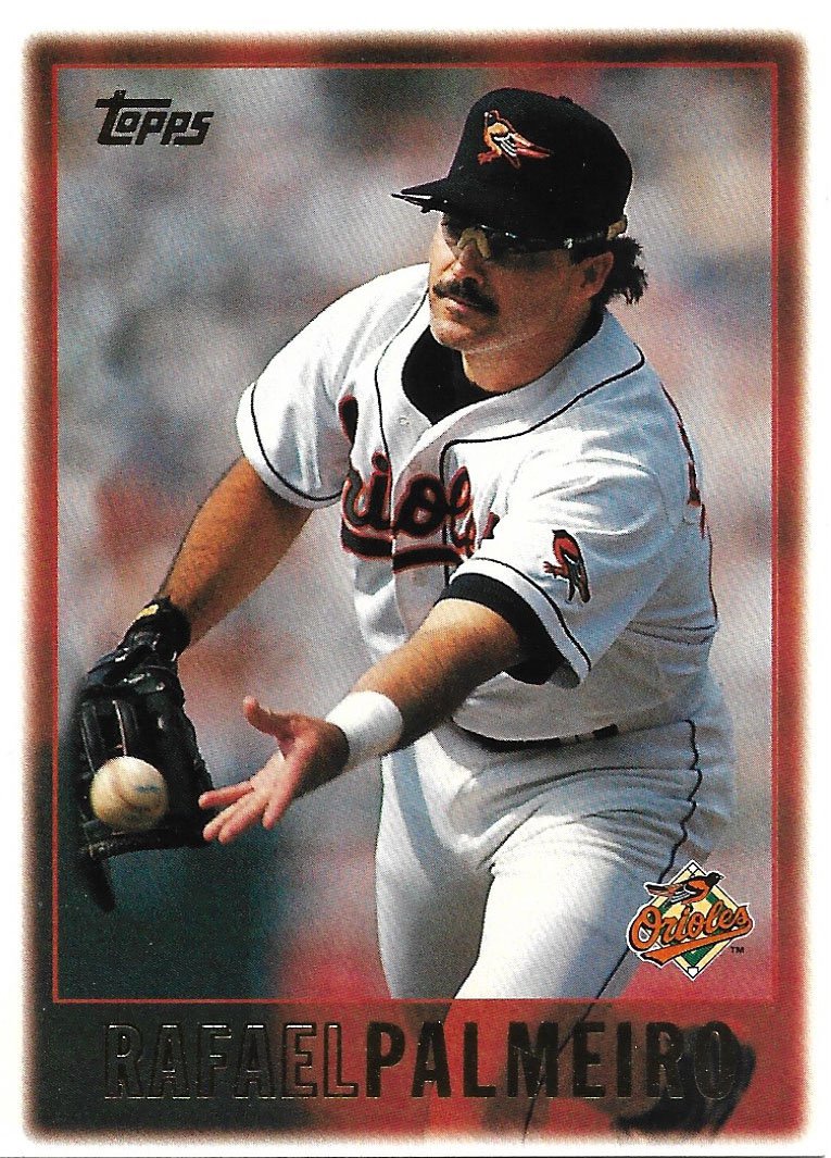 Rafael Palmeiro 1997 Topps 140 Baltimore Orioles Baseball Card