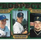 Glendon Rusch, Jarrod Washburn, Marc Wilkins 1997 Topps Rookie #207 Baseball Card